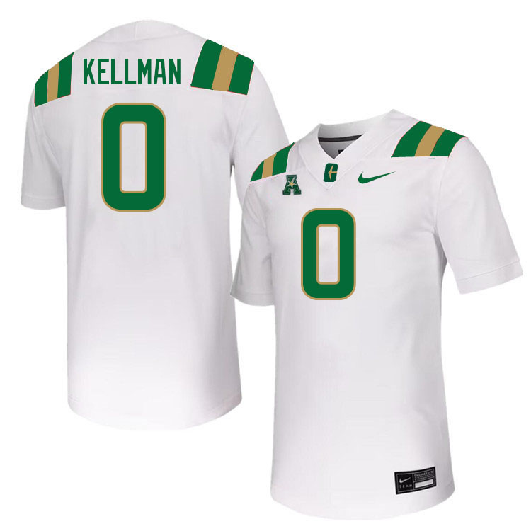 Charlotte 49ers #0 Terron Kellman College Football Jerseys Stitched Sale-White